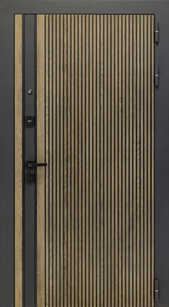 Входная дверь ДвериПРО Росна Без фрезеровки Дуб пацифик горизонт DPRO228211 внешняя сторона
