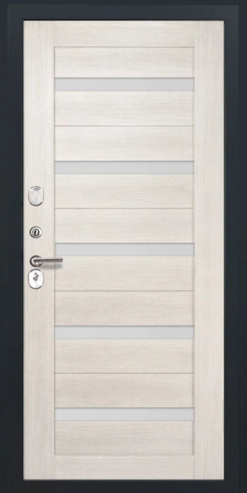 Входная дверь ДвериПРО Модель Л-49 СБ-1 (ст. белое, 16мм, Беленый дуб) DPRO228124 внутренняя сторона